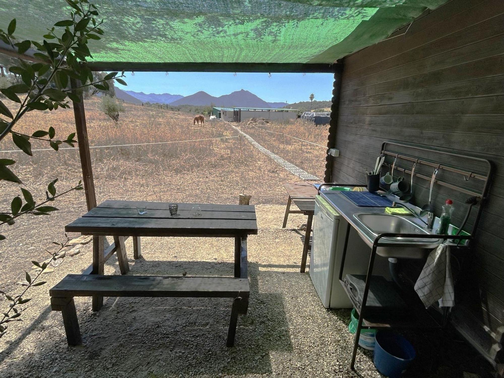Cabana Rustica En Un Rancho Con Caballos, Prado Del Rey, Andalucia エクステリア 写真